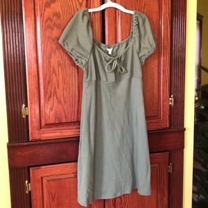 Abound sage green short sleeve dress